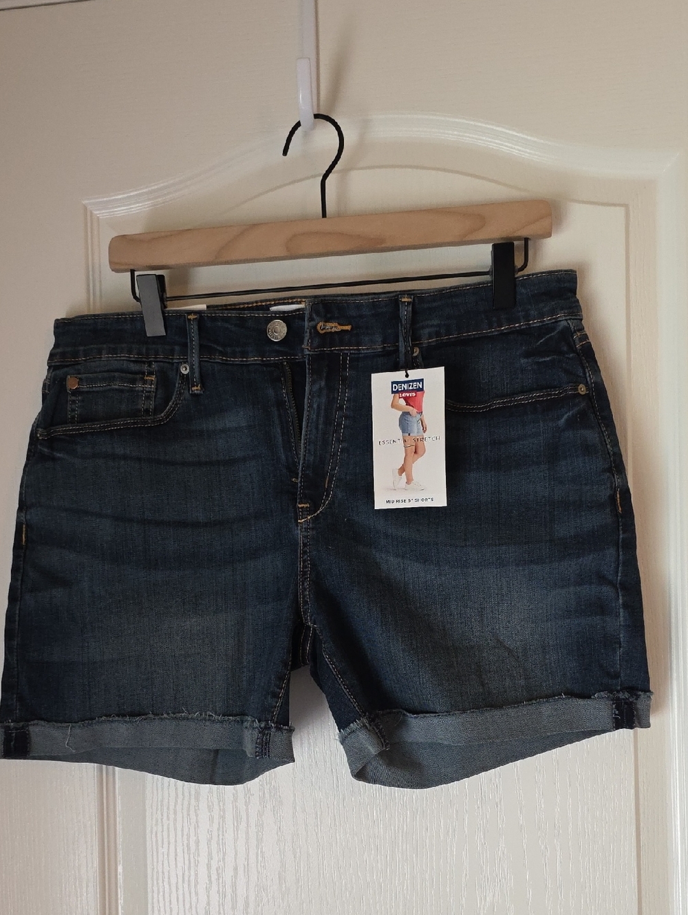 Denizen By Levi Dark Wash Denim 5" Shorts - Women's